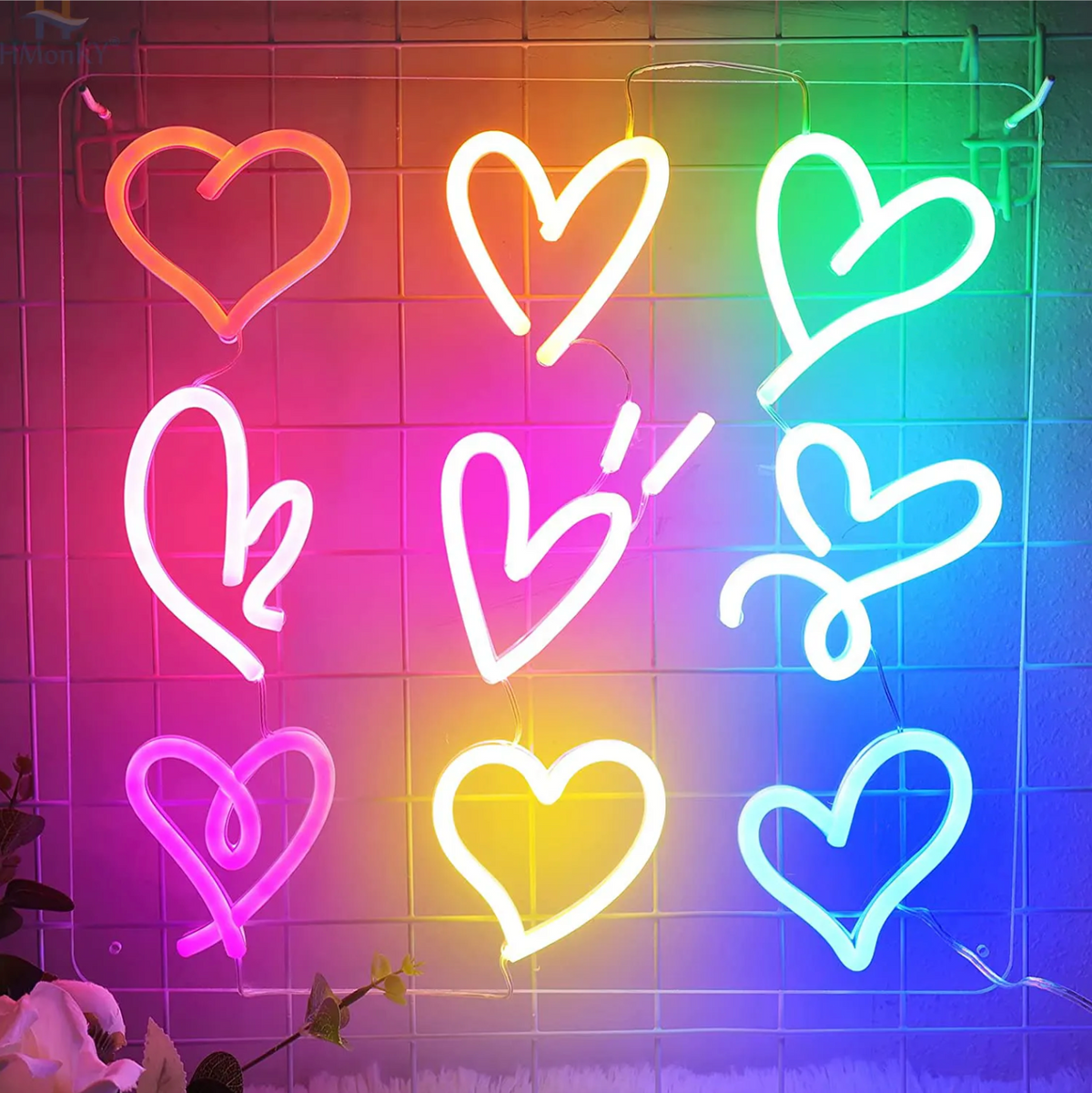 colored hearts