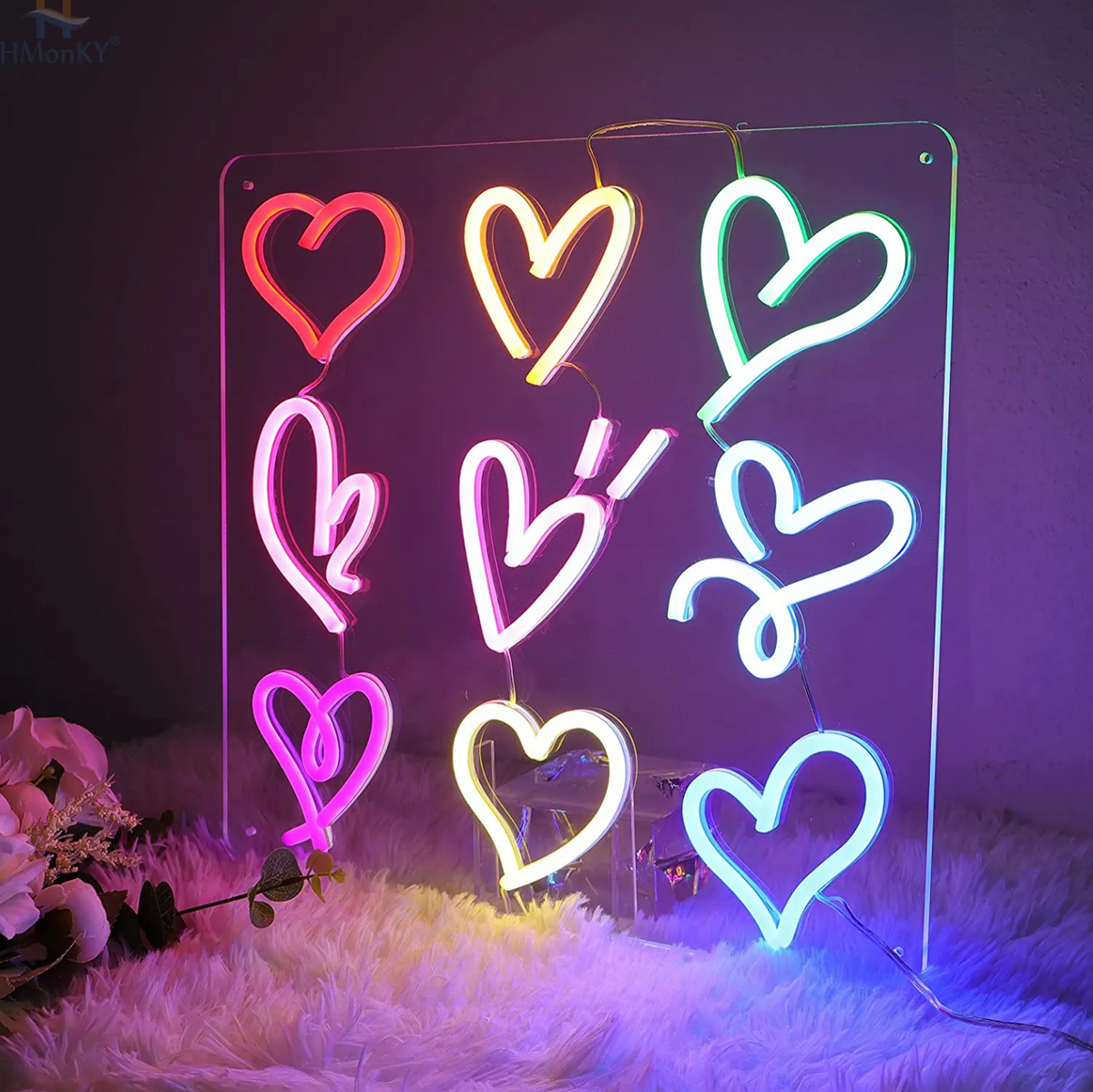 colored hearts